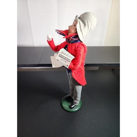 Byers' Choice 1988 Scrooge Old Man Caroler Figurine 13" Music Sheet Plaid Vest - Picture 5 of 6